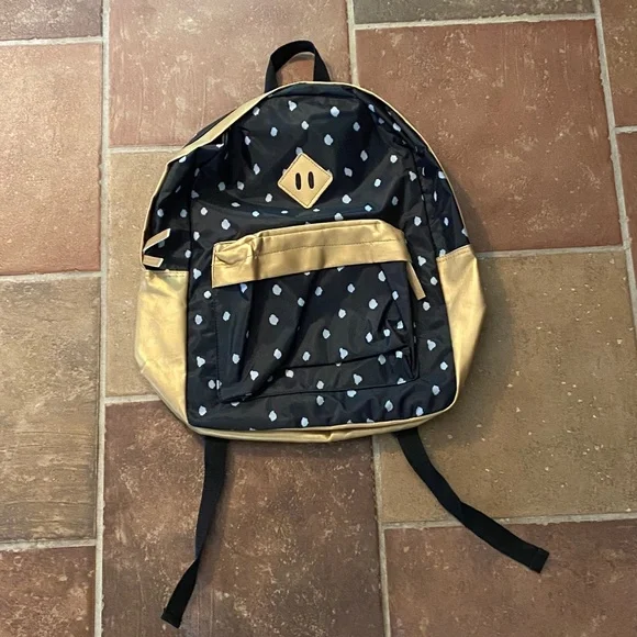 *SOLD* - *Final Price/Buy Now” - Backpack - black & gold - NWOT - Picture 1 of 4